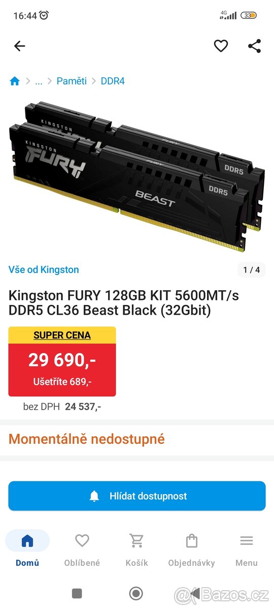 Kingston FURY 128GB KIT 5600MT/s DDR5