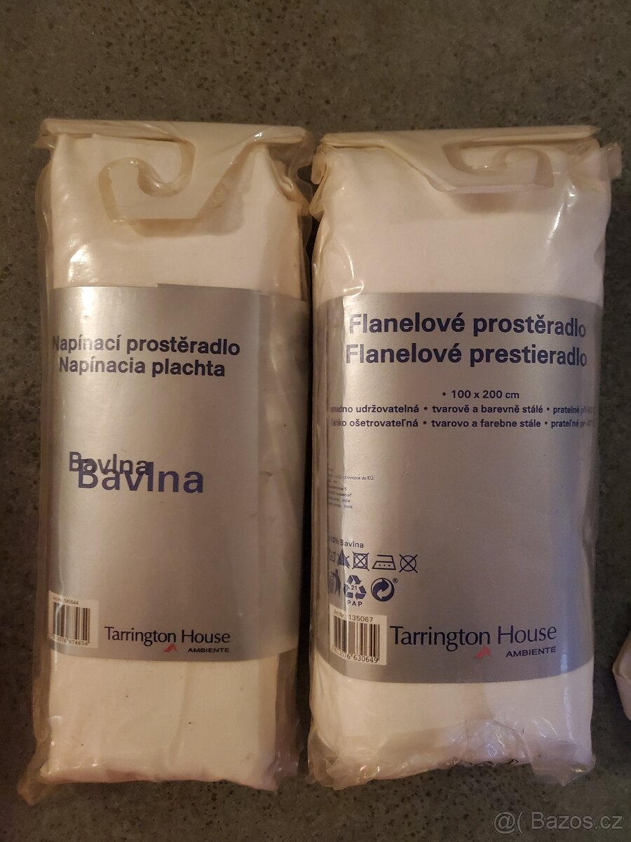 Nové prostěradla 2x - 100x200cm