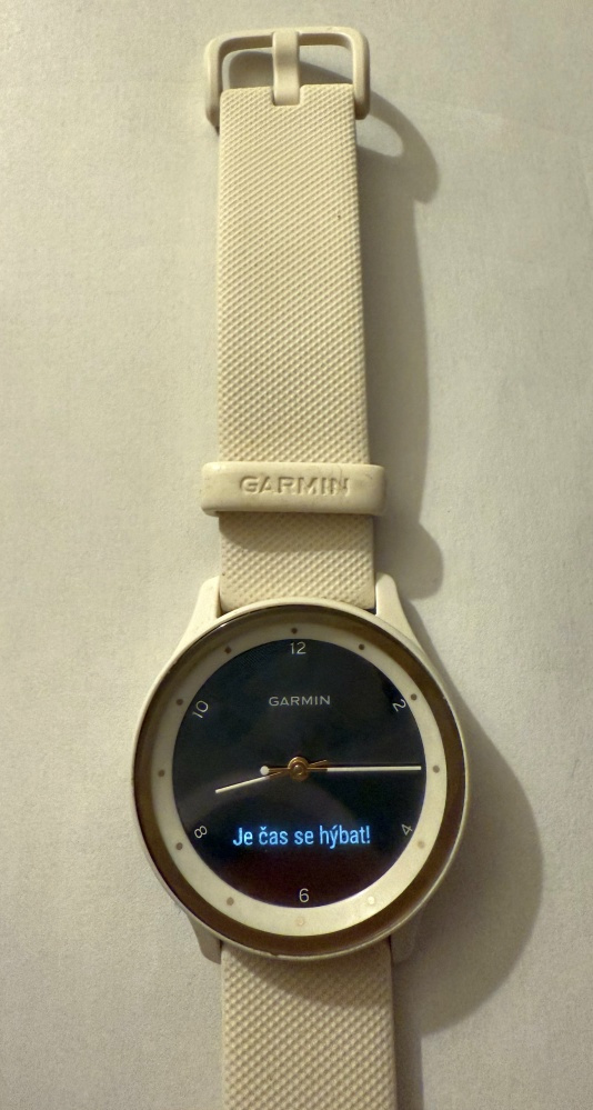 chytré hodinky Garmin vivomove Sport - Peach Gold/White