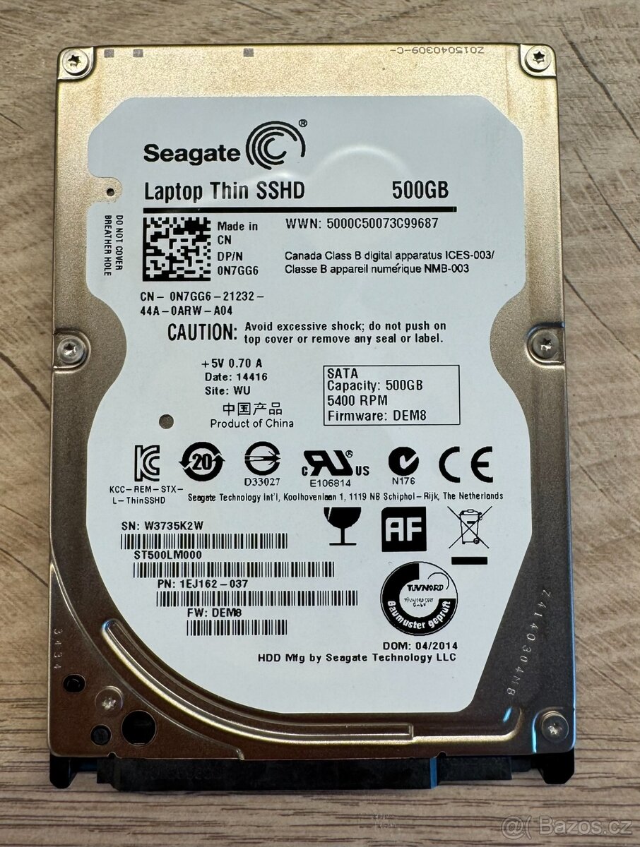 Seagate Laptop Thin SSHD 500GB – spolehlivé hybridní úložišt