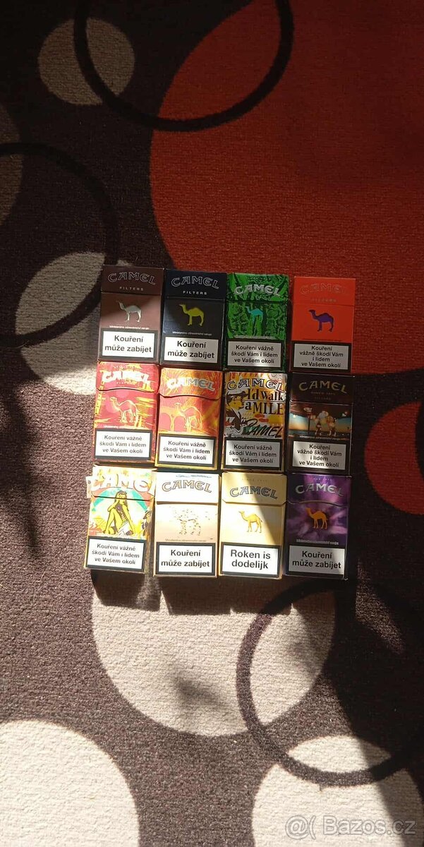 Krabičky od cigaret cizí i domácí