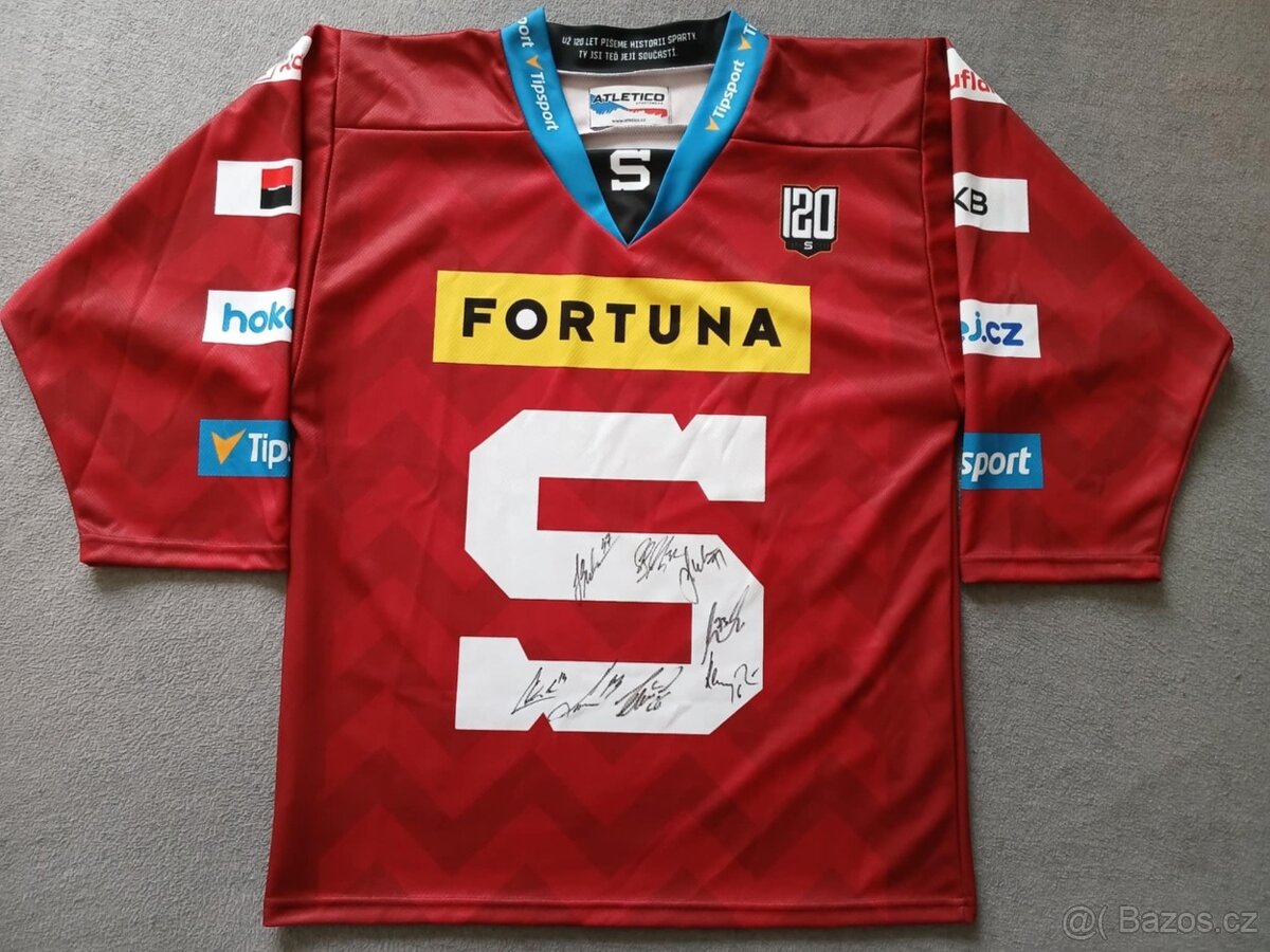 Hokejový dres HC Sparta Praha podepsaný