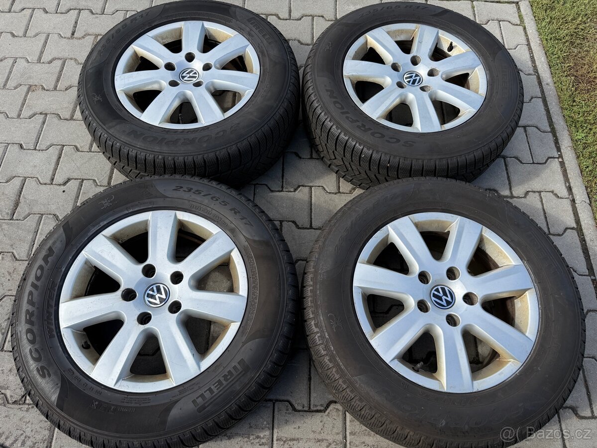 4x al kola 5x130 17 + pneu zimní 235/65 R17