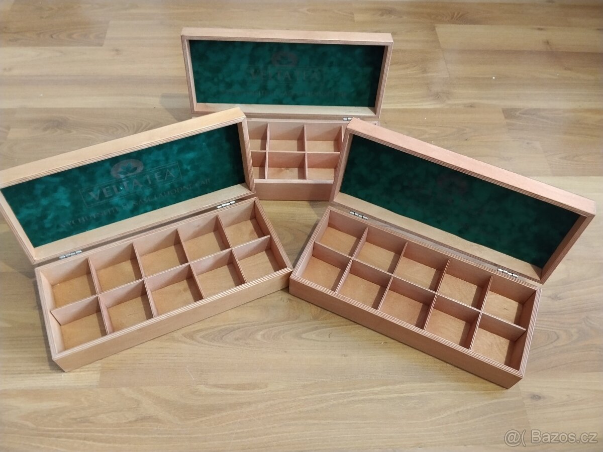 Dřevěné krabičky na mince - šperky
