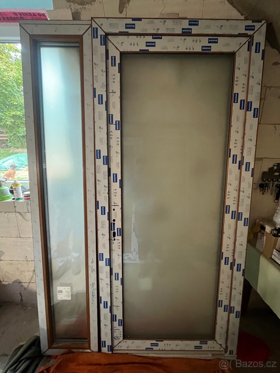 Nové vchodové dveře levé – trojsklo + fix (nepoužité)