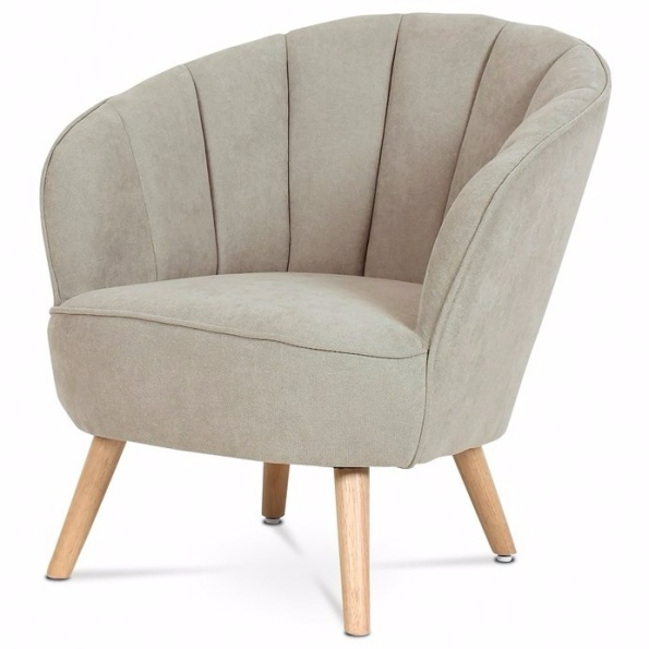 Křeslo, béžová, látka, AK-331