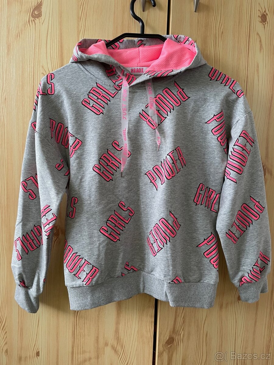 Dívčí mikina s kapucí GRACE, vel 134