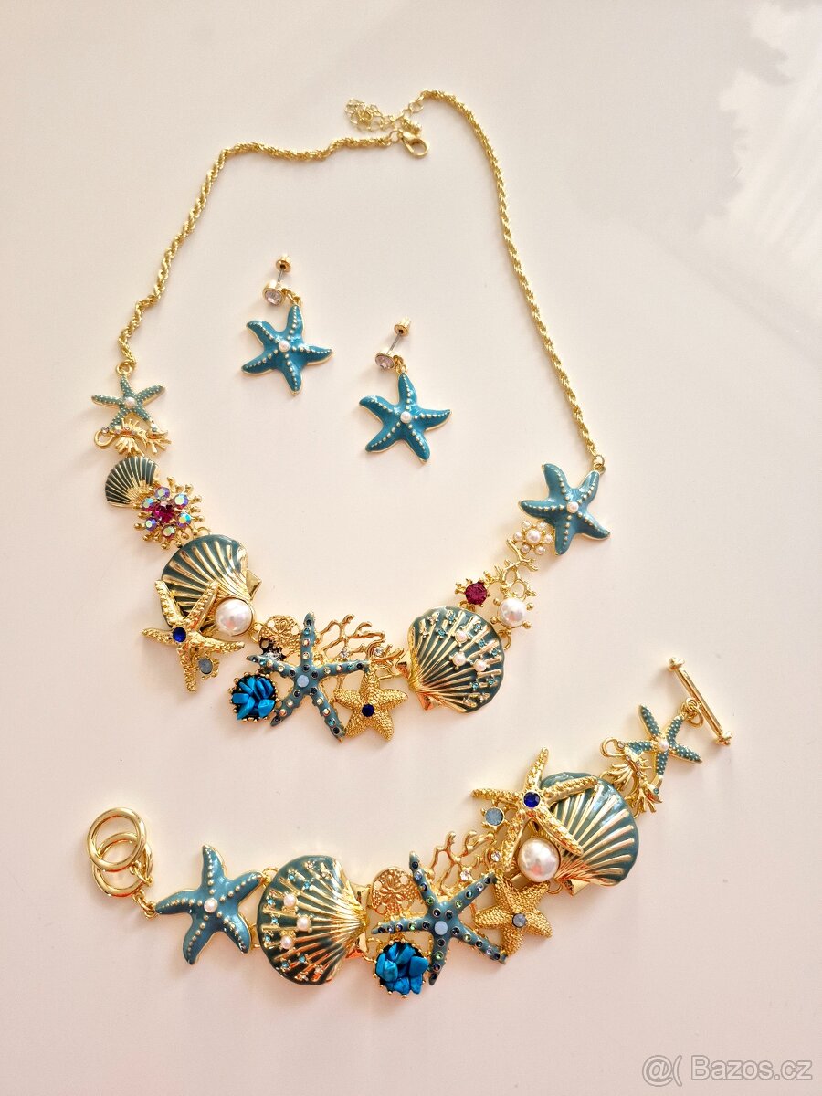 Nový set náramek, náhrdelník, náušnice.