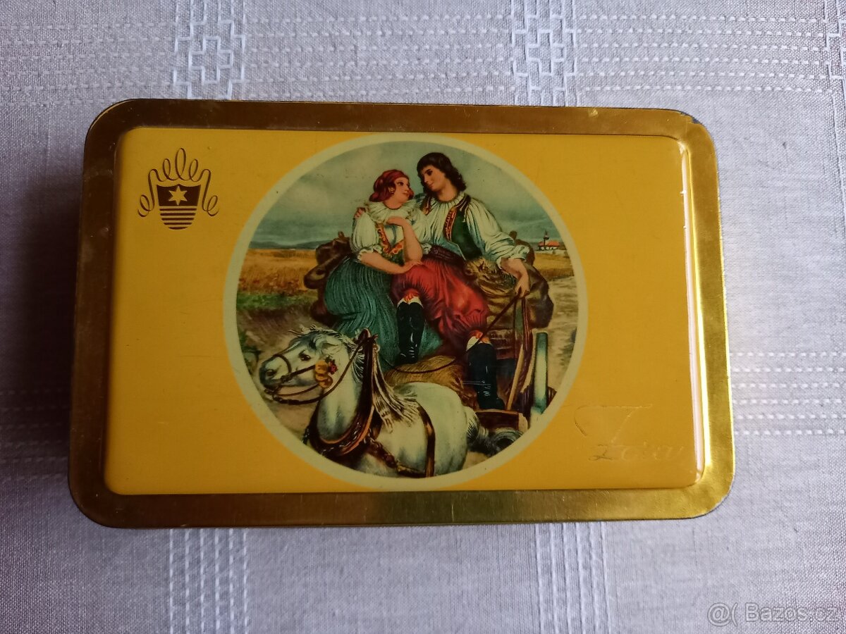 Stará plechová krabička od čokolády