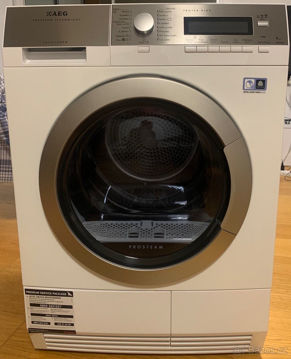 AEG T88595IS3C – sušička (9 kg) + originální mezikus AEG