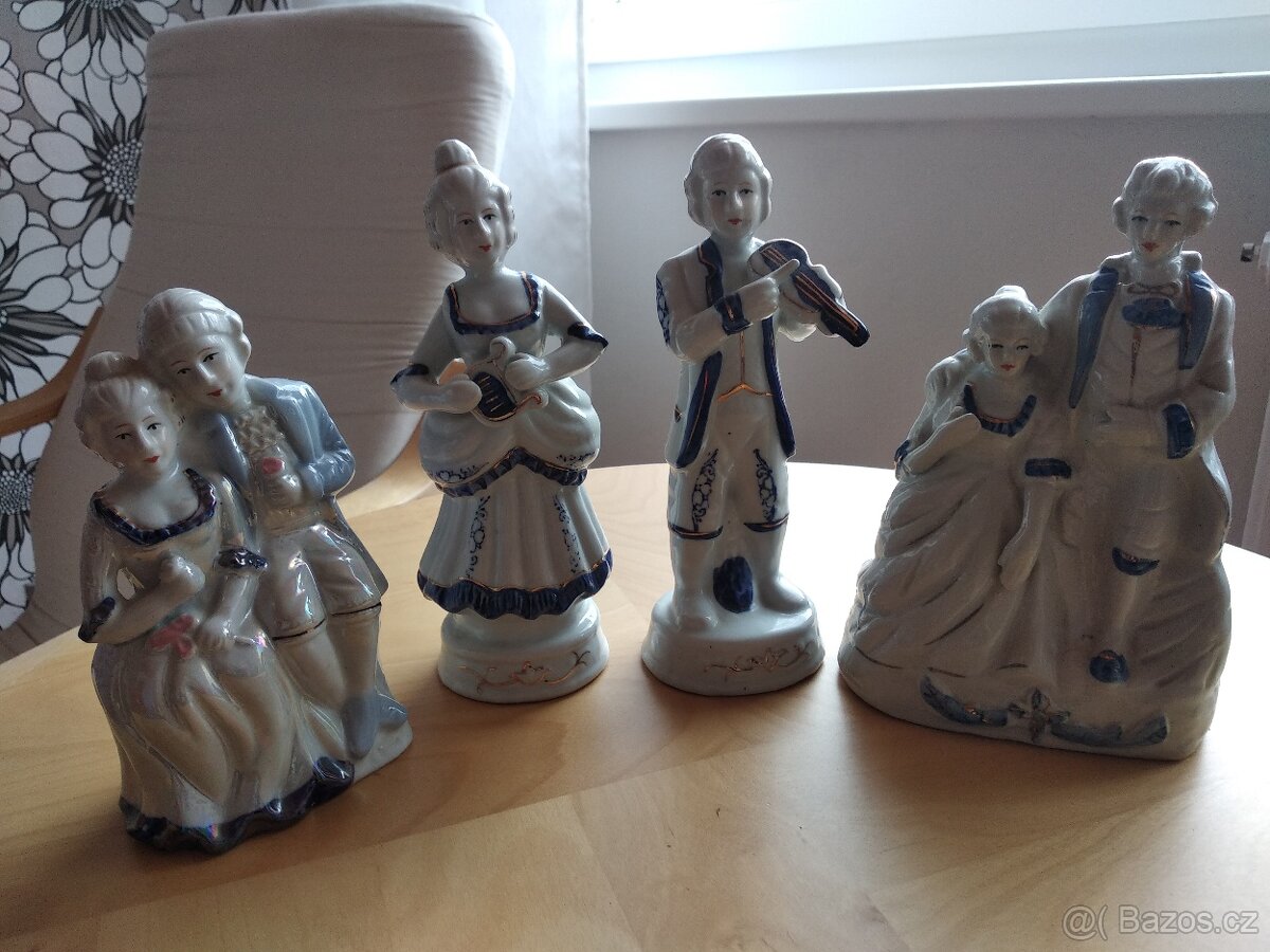 Prodám 4ks porcelánové figurky