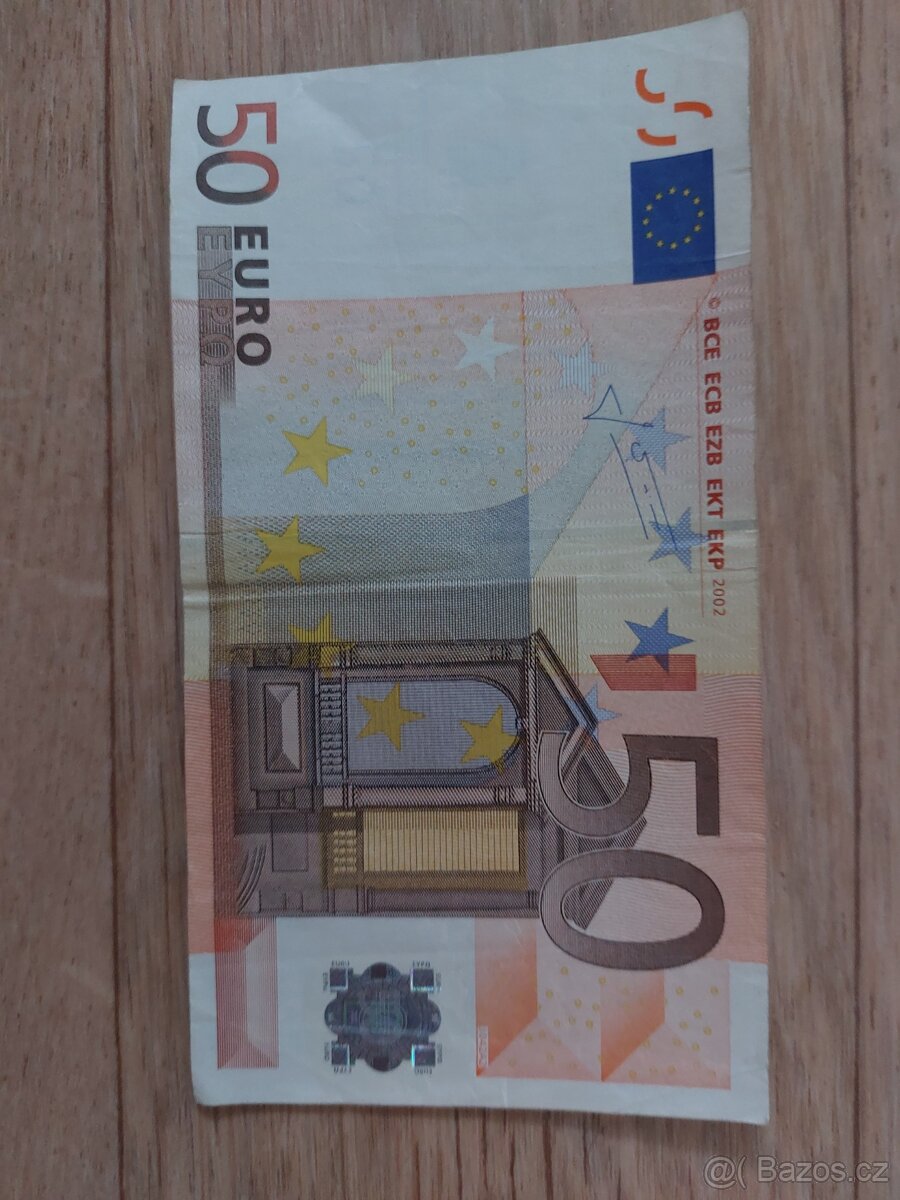 Eurobankovka 50 EUR, rok vydání 2002, první série S, Trichet