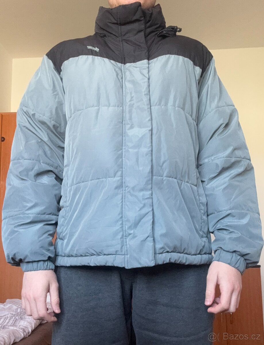 Šedá zimní bunda Pull&Bear, velikost L