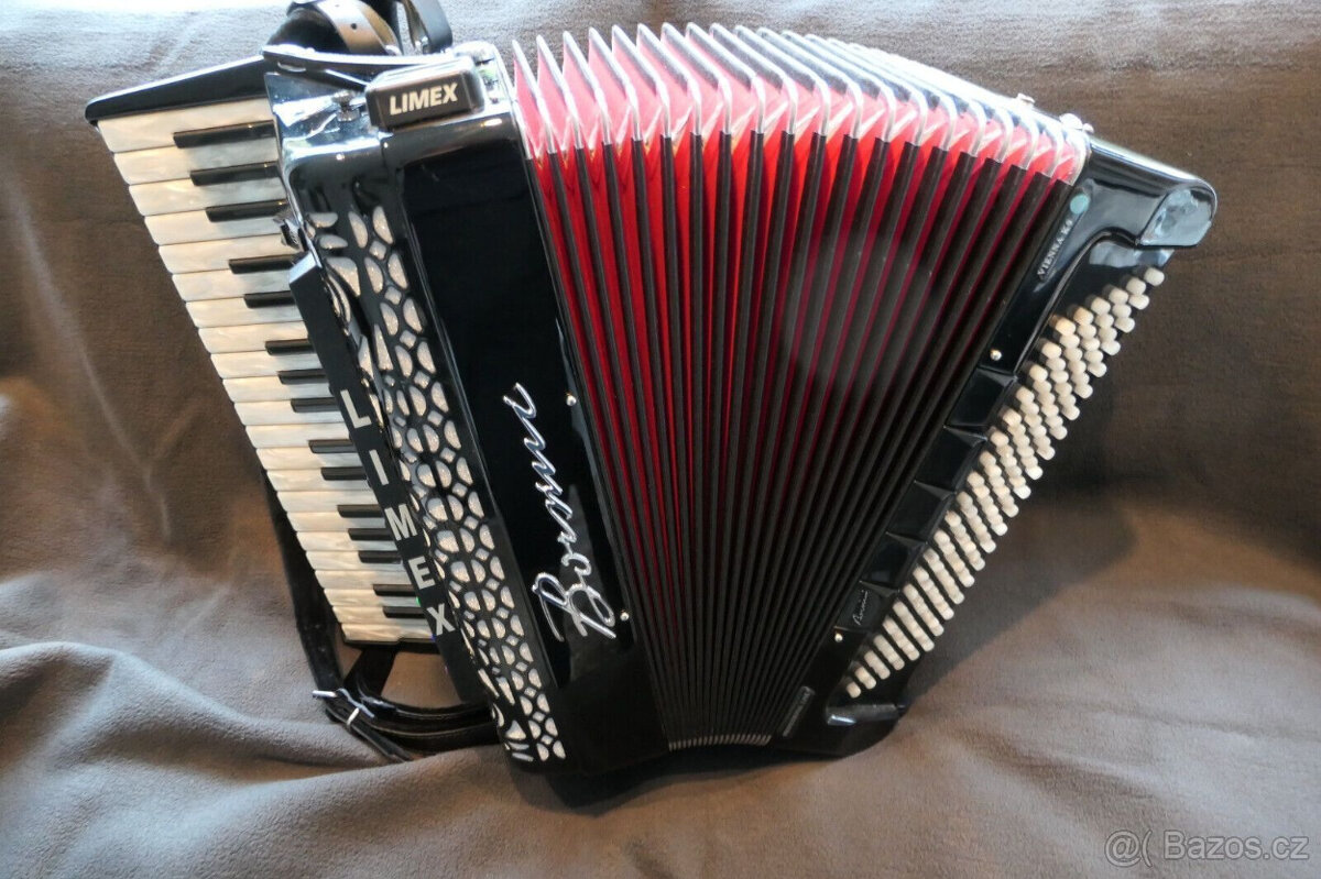 Akordeon Borsini K9-5 profesionální řady s Limex MP3 Plus MI