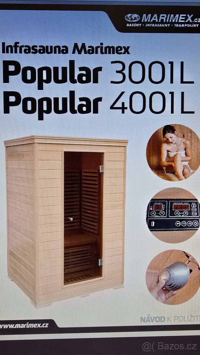 Prodám infra saunu Marimec Popular 3001L