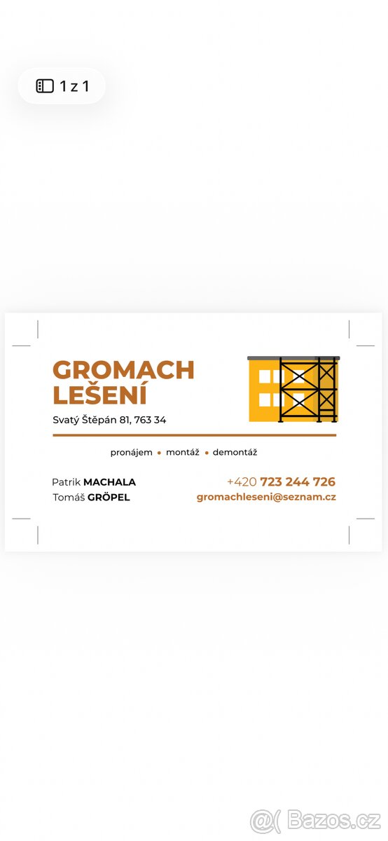 Lešení pronájem
