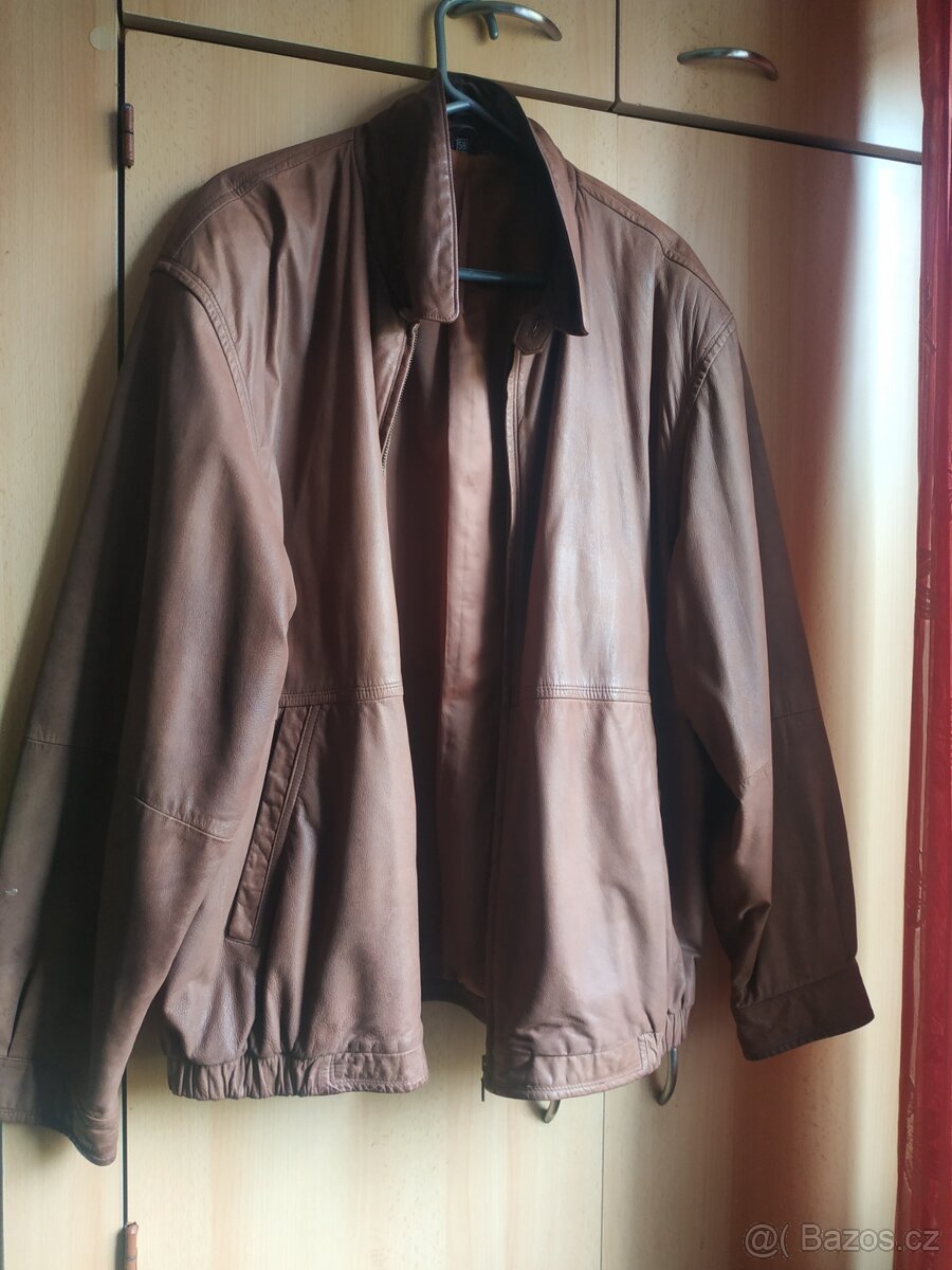 1 kožená bunda + 2x bunda dubeňák vel.3xl