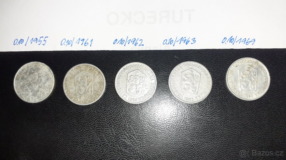 Desetihaléř; r. 1955,1961,1962,1963,1969