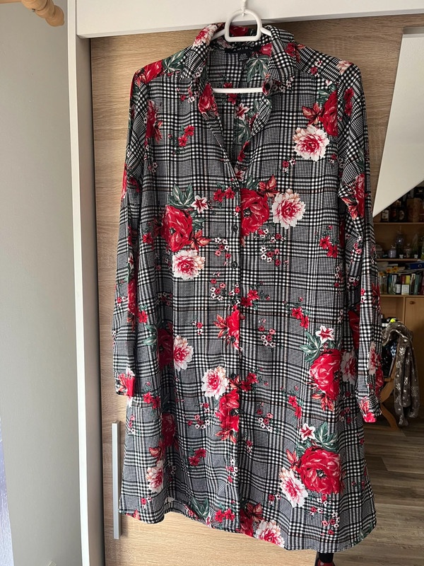 Oversize šaty květované vel. 36