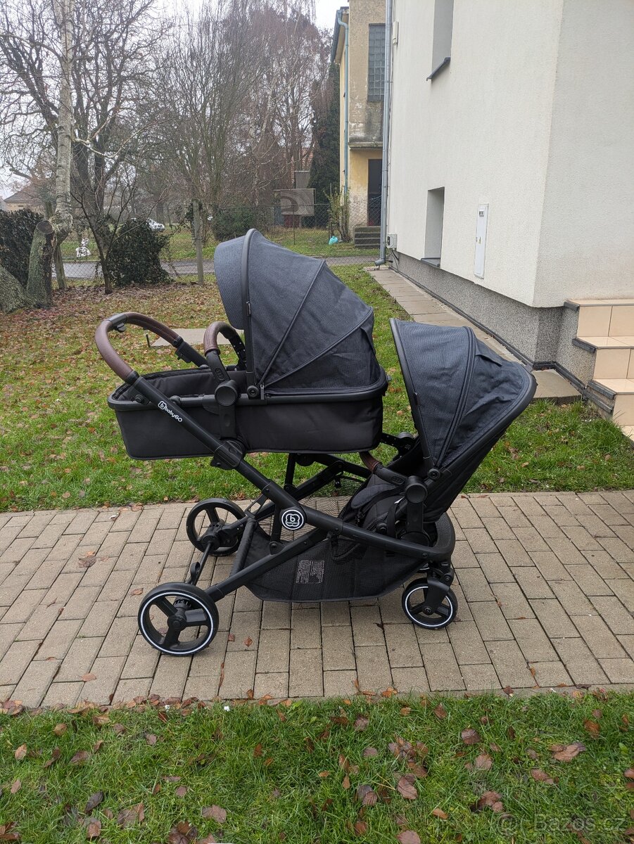 babyGO, kočárek pro sourozence 2 v 1
