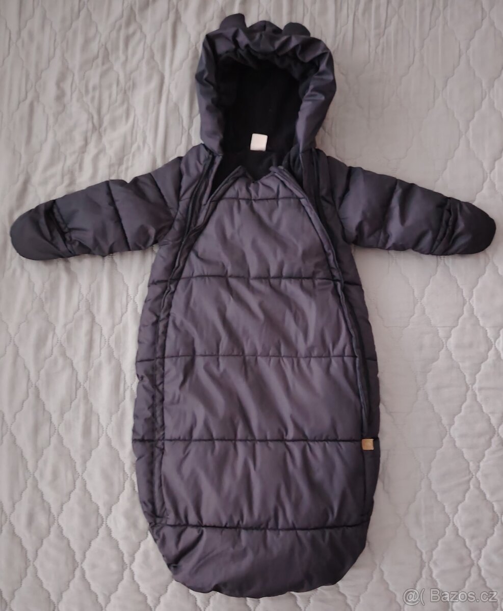 Zimní černý fusák vel.62 - 68