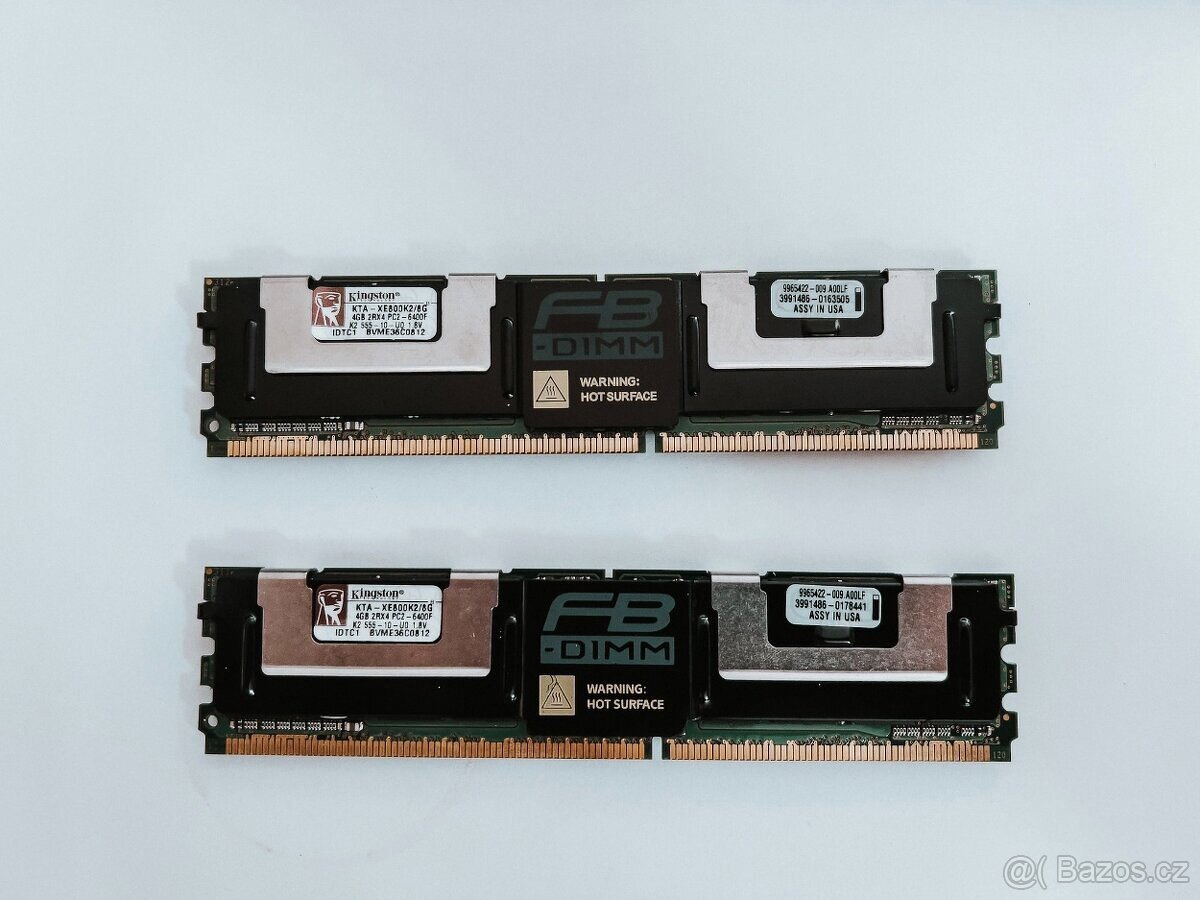 Serverová paměť Kingston DDR2 RAM 8GB (2x4GB) 800 Mhz