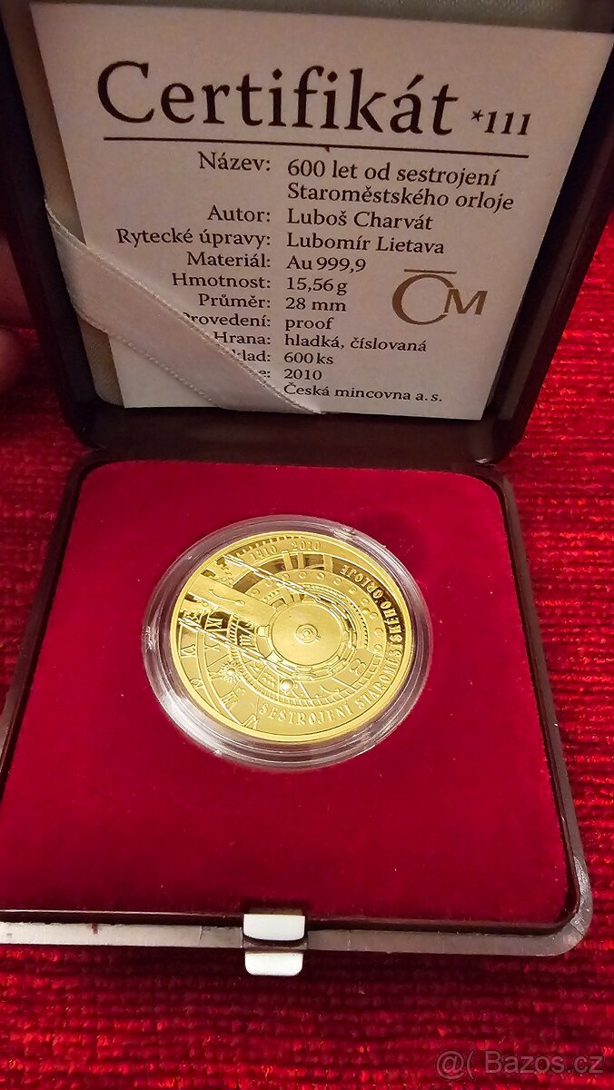 Zlatá medaile - Staroměstský orloj 2010