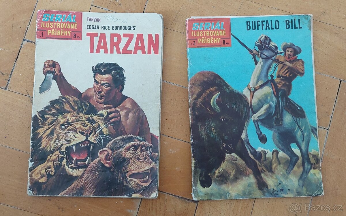 Staré komiksy Tarzan a Buffalo Bill