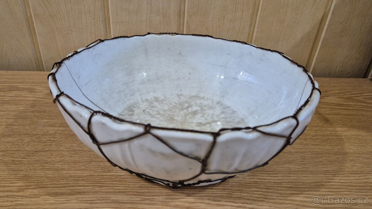 PORCELÁNOVÁ MÍSA DRÁTOVANÁ