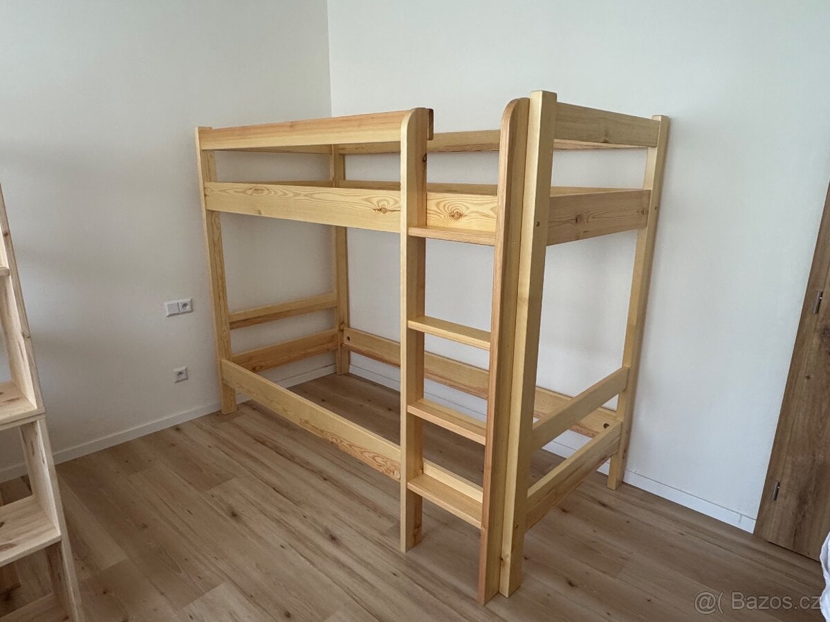 Patrová postel masiv 90x200 - nová