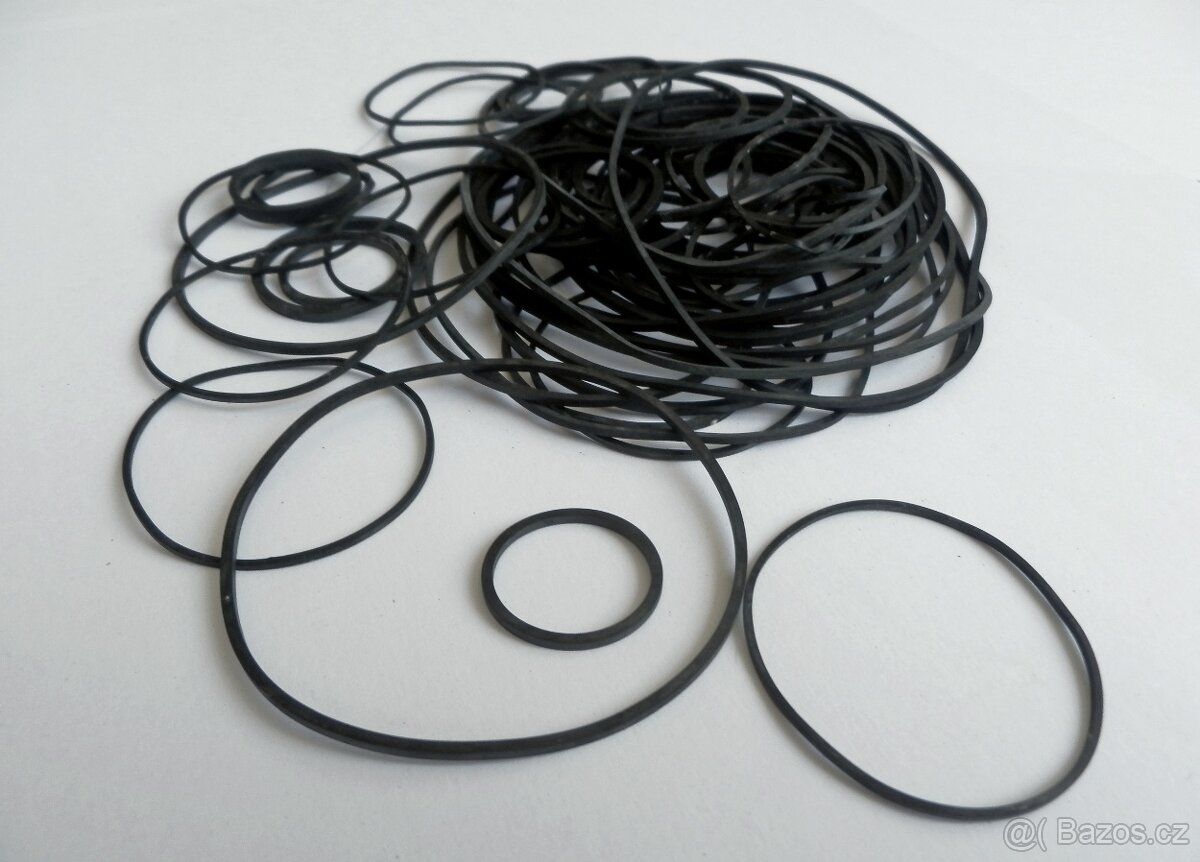 Řemínky na opravu vintage elektroniky, různé druhy