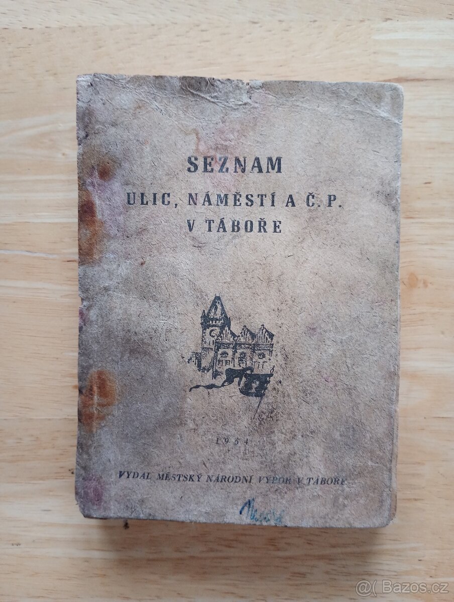 Tábor - seznam ulic, náměstí a č.p., r. 1964