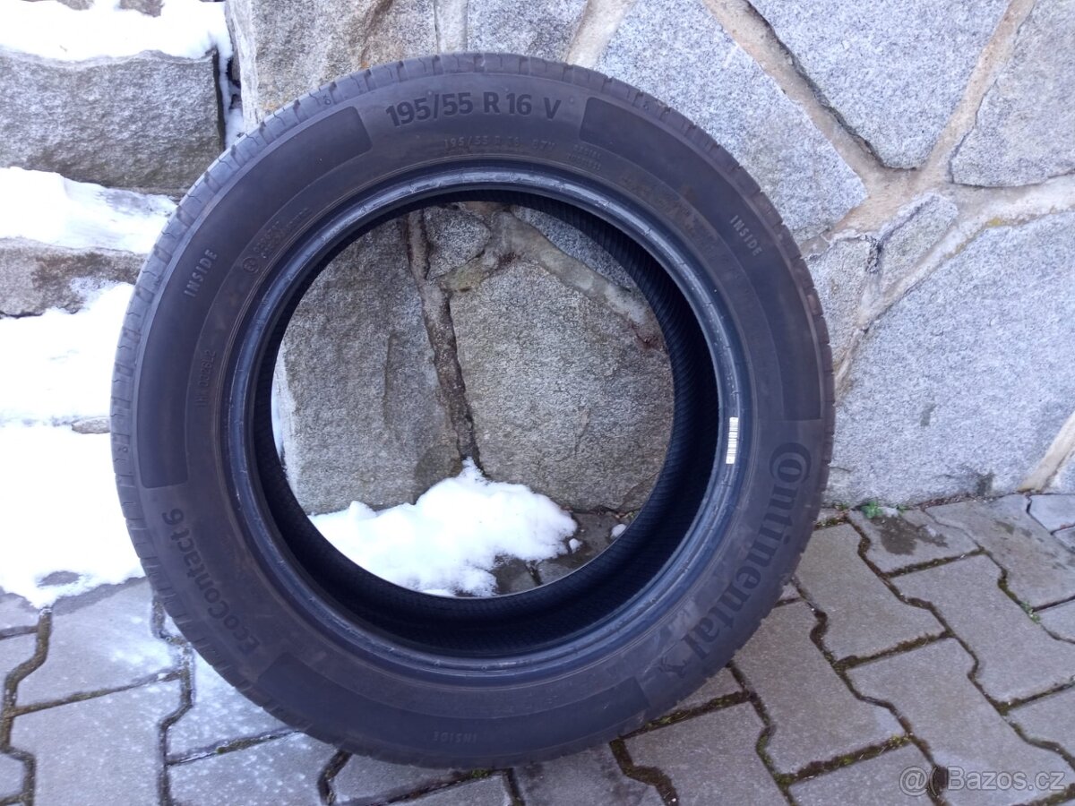 Continental EcoContact 6 195/55 R16 V – téměř nové, 500km