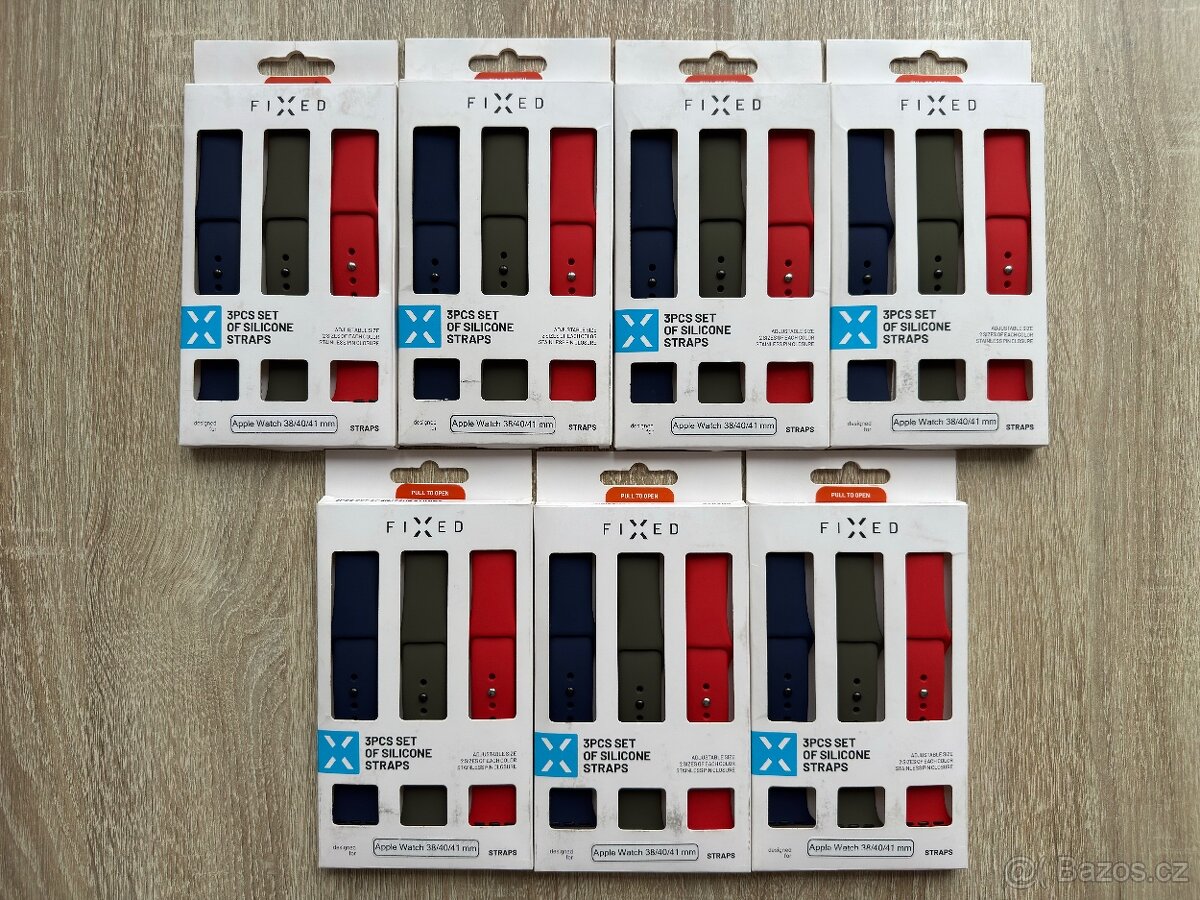 7x Set 3ks řemínků FIXED na Apple Watch 38/40/41/42mm