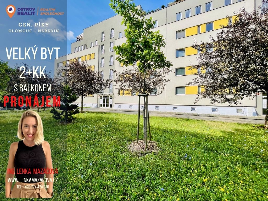 Pronájem velkého bytu 2+kk s balkónem, 70m2, Olomouc, Neředí
