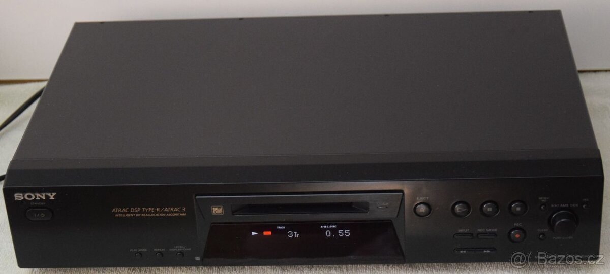 Minidisc deck SONY MDS-JE470, manuál,10x MD, přip.PC kláves.