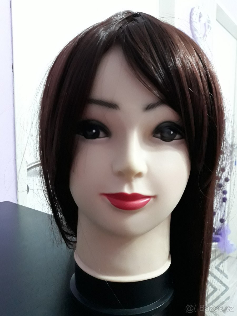 Nejdelší paruka, nová rovná tmavě hnědá