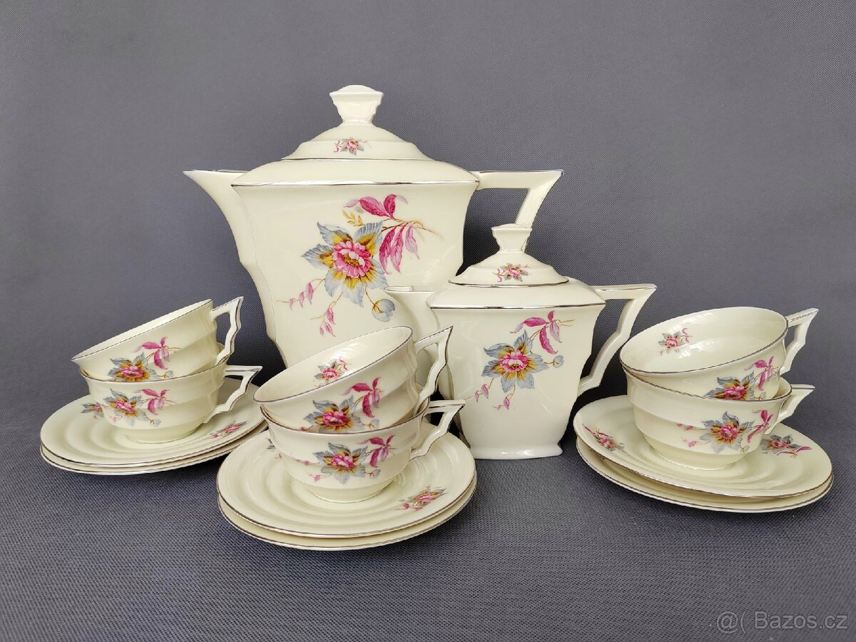Starožitný porcelánový čajový servis od MZ Art Deco