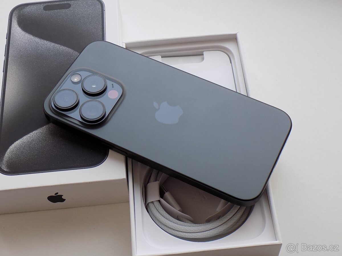 APPLE iPhone 15 Pro 128GB Černý titan - ZÁRUKA 12 MĚSÍCŮ