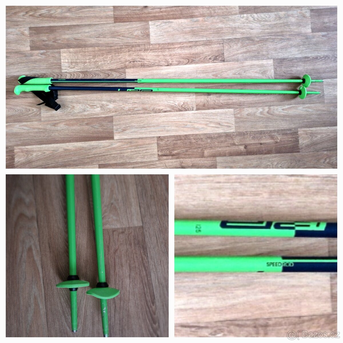 ELAN SPEEDROD lyžařské hole 125 cm, neon green