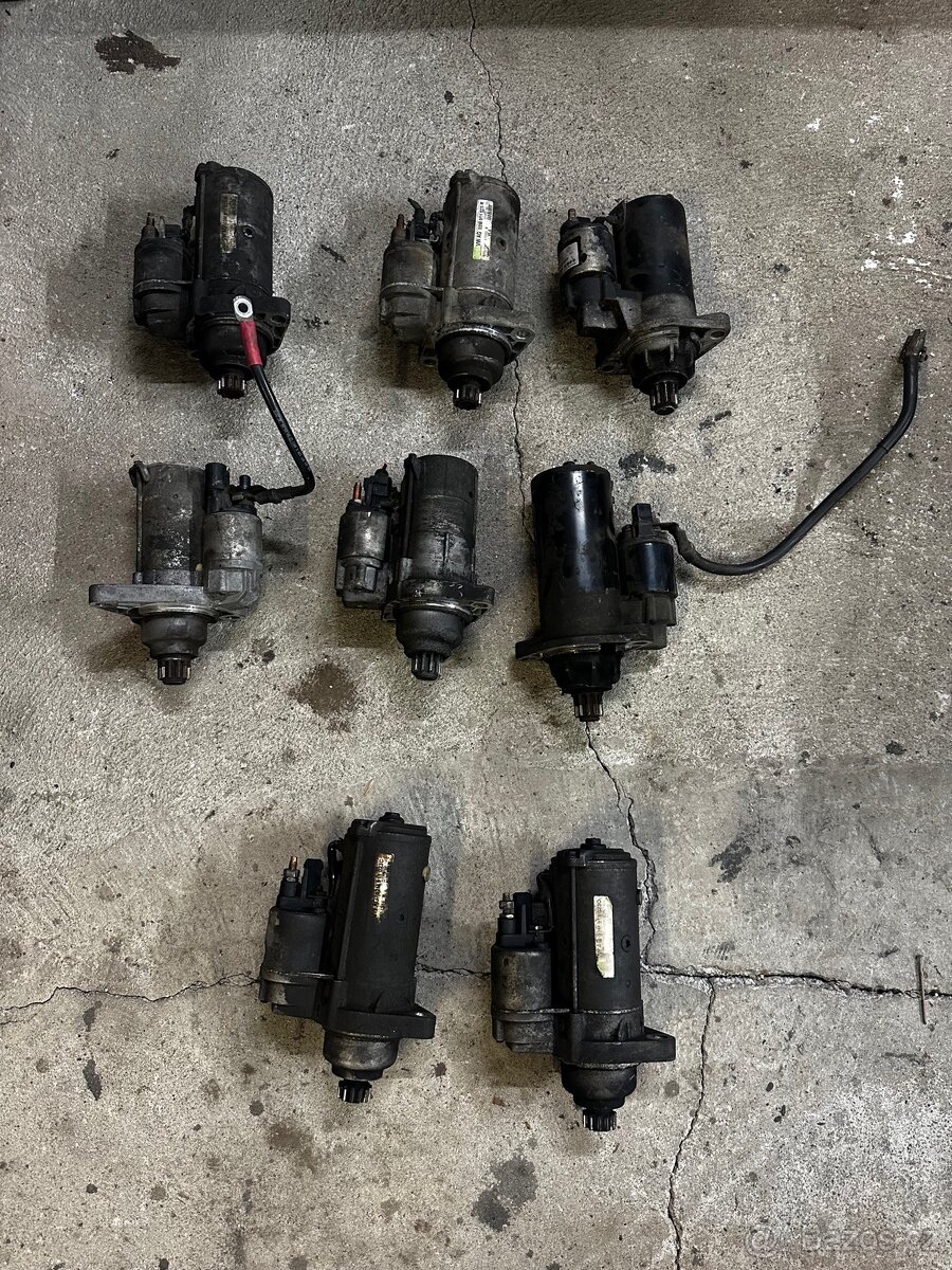 Startéry motoru 1.9TDi 96kw, 110kw a 1.8t 154kw a 165kw
