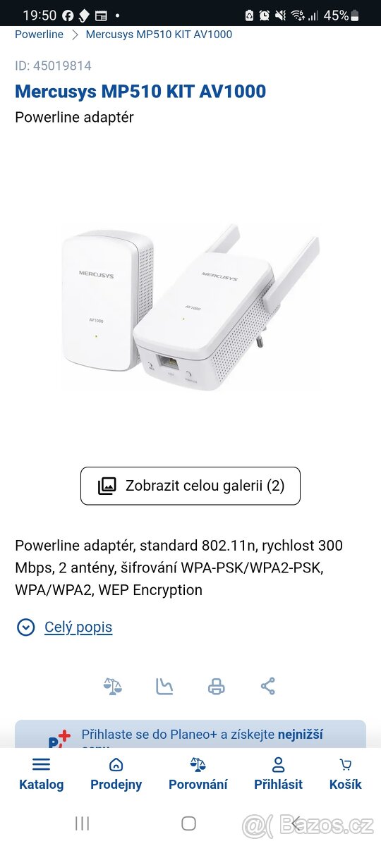 Sada adaptérů Mercusys MP510 AV1000