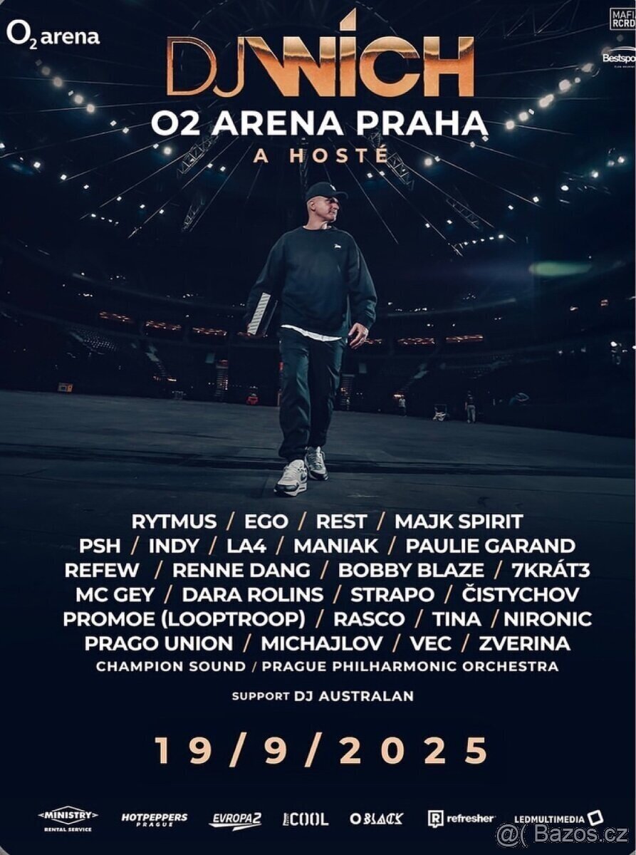 Dj Wich a hosté O2 Arena 2x vstupenka