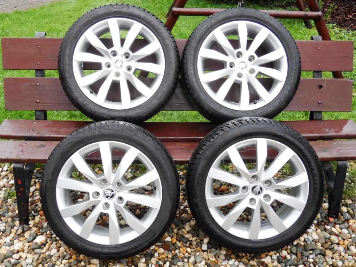 Alu kola Škoda Octavia+ Zimní Pneu 205/55/17 5x112 ET 48