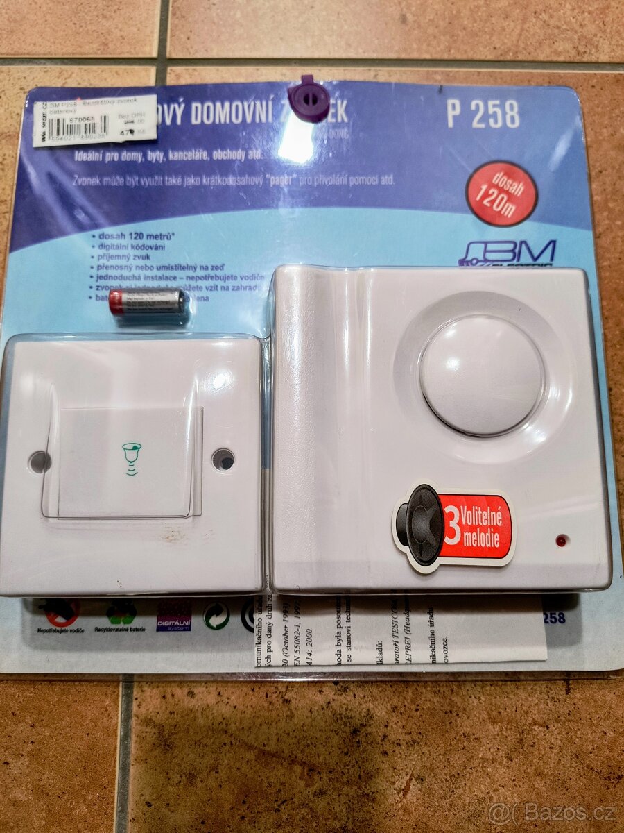 Domovní bezdrátový zvonek