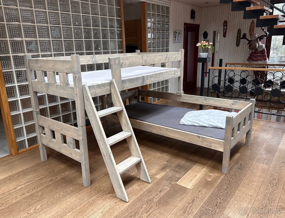 Nová, rohová palanda 90 x 200, rošty, hranoly