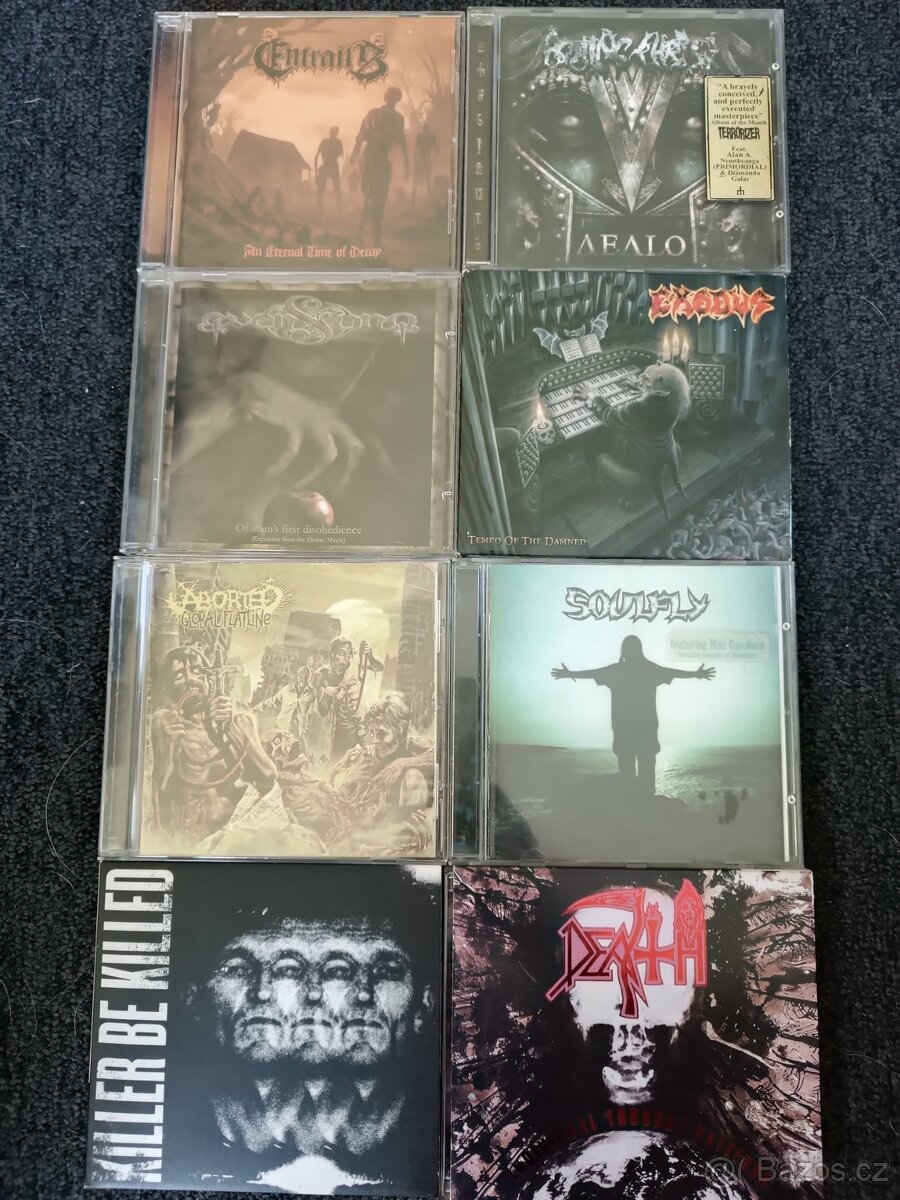 Prodám cd rock metal death
