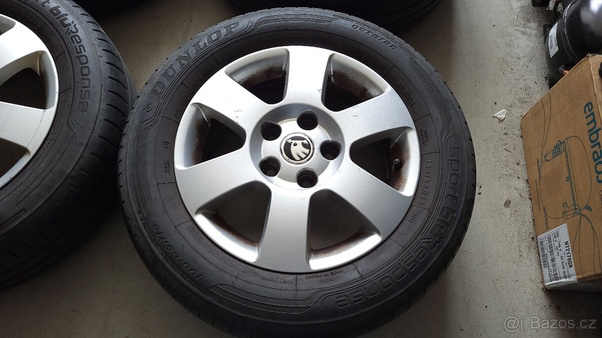 Orig. letní ALU kola 15" 5x112 ET47 Škoda Octavia 2