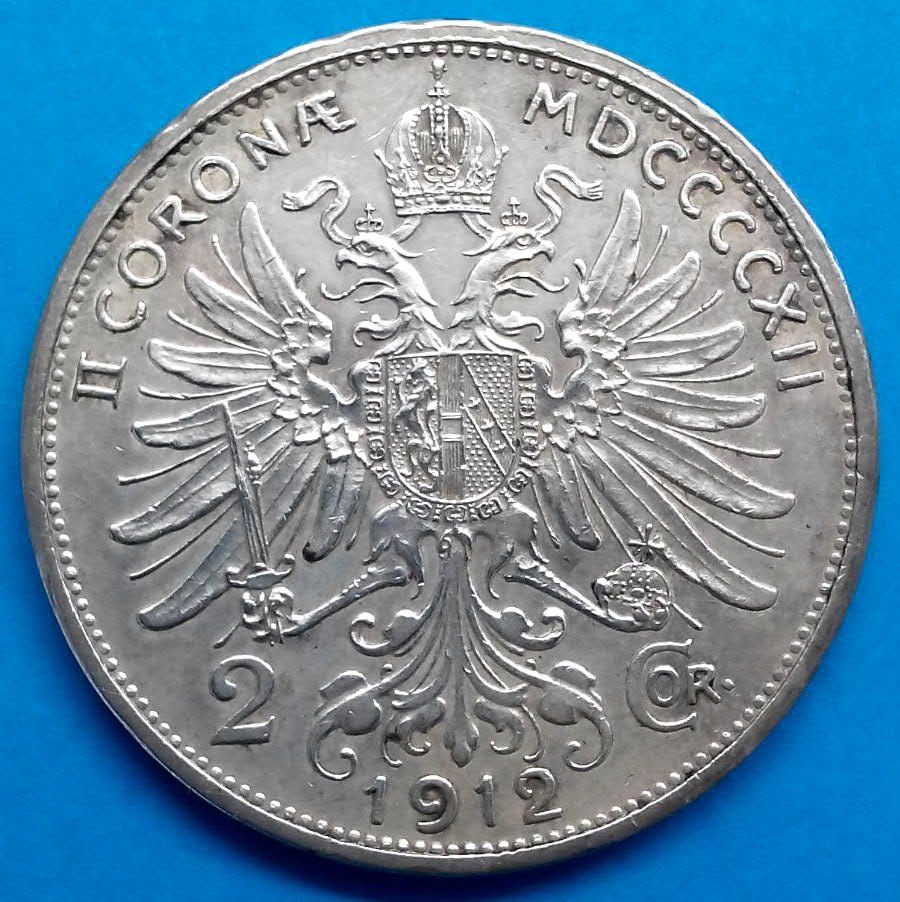 Stříbrná mince r. 1912 František Josef I.