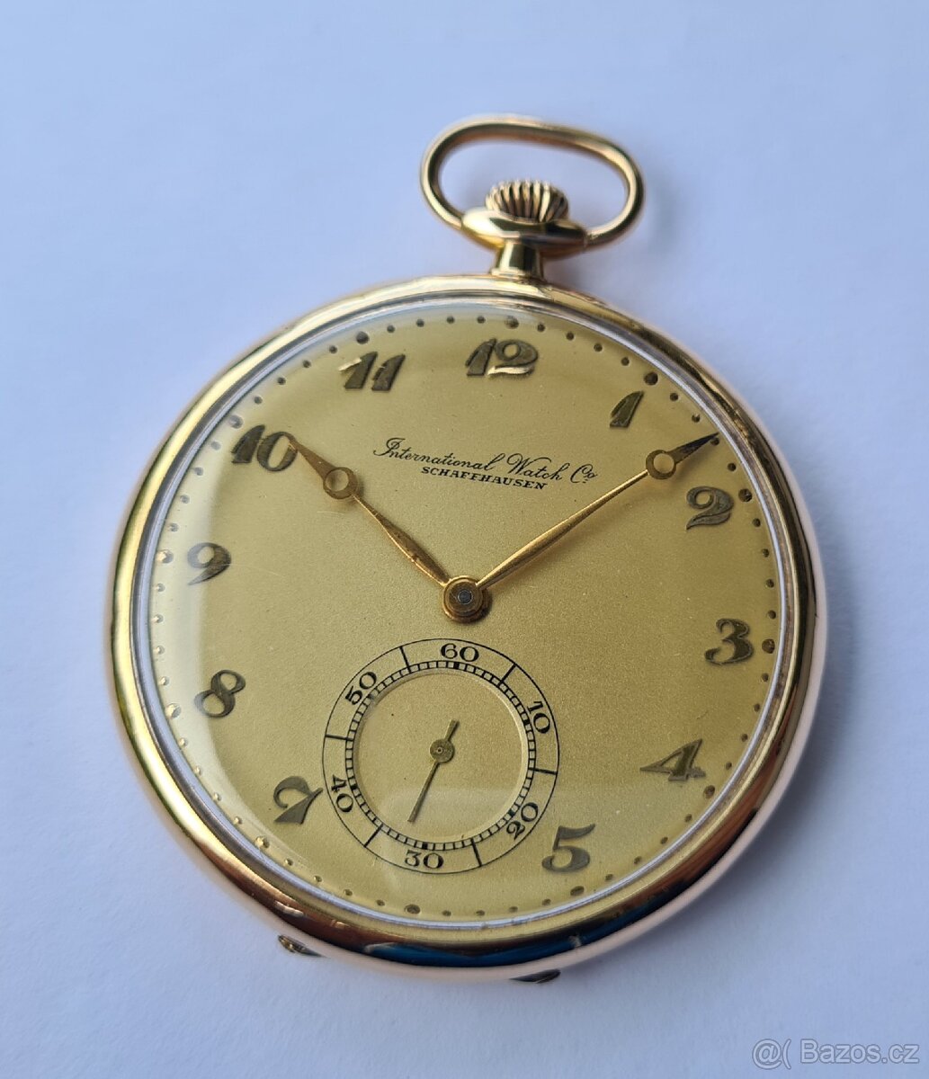 Zlaté kapesní hodinky IWC Schaffhausen 14K